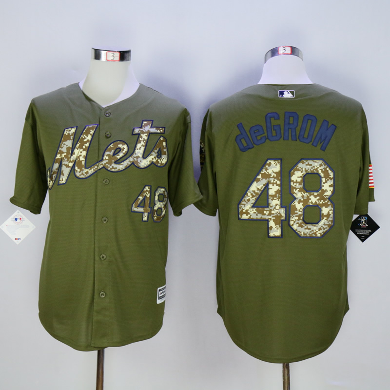 Men New York Mets #48 Degrom Green MLB Jerseys